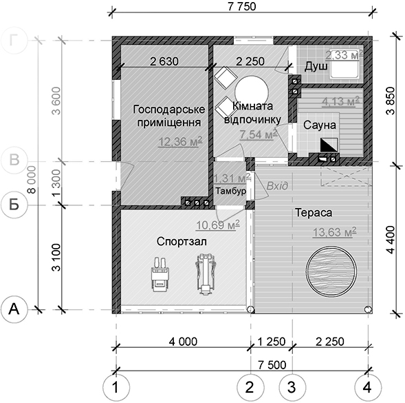 Домик с сауной